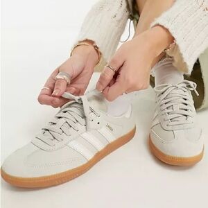 Adidas Sambas OG Sold Out Beige and White Gum Sneakers